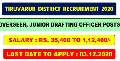 tnrd tiruvarur recruitment 2020