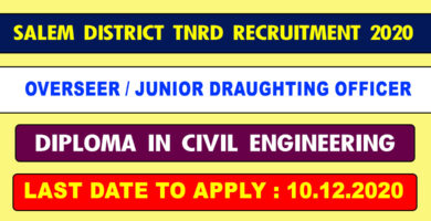 TNRD Salem Recruitment 2020