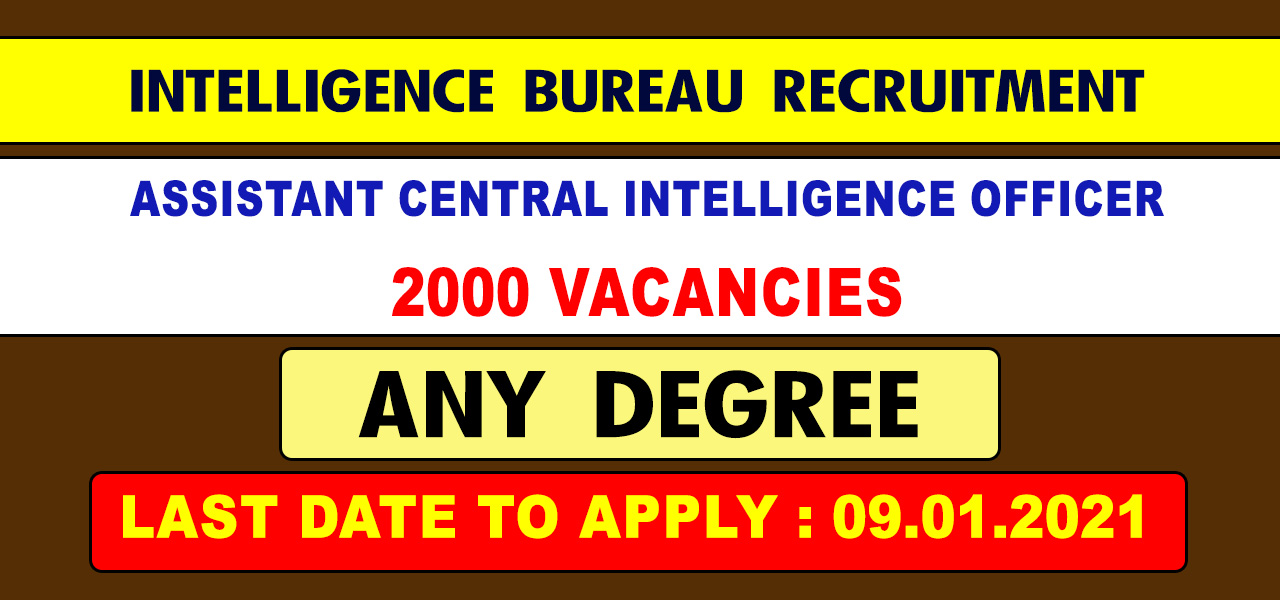 Intelligence Bureau Recruitment 2020