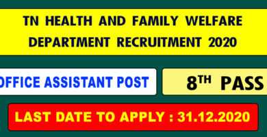 TN Health Department Office Assistant Recruitment 2020