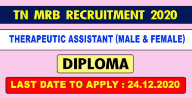 TN MRB Therapeutic Assistant Recruitment 2020