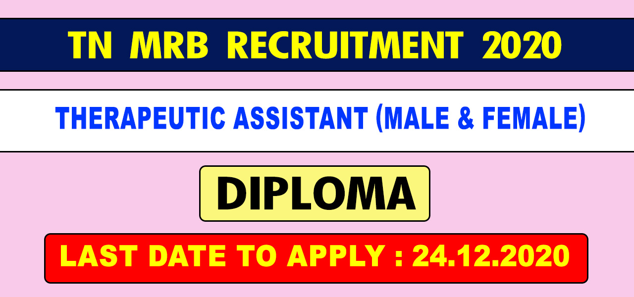 TN MRB Therapeutic Assistant Recruitment 2020