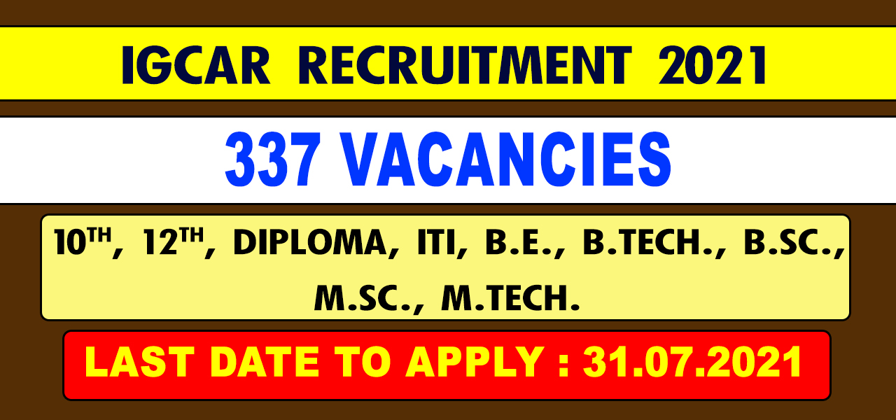 IGCAR Recruitment 2021