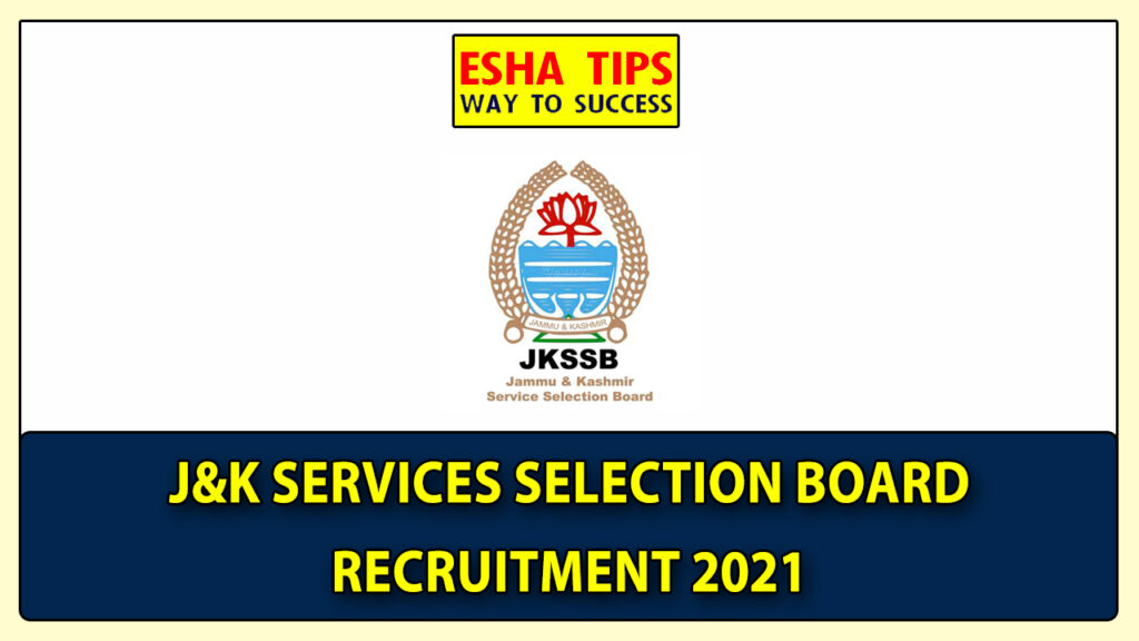 JKSSB Recruitment 2021 jobs