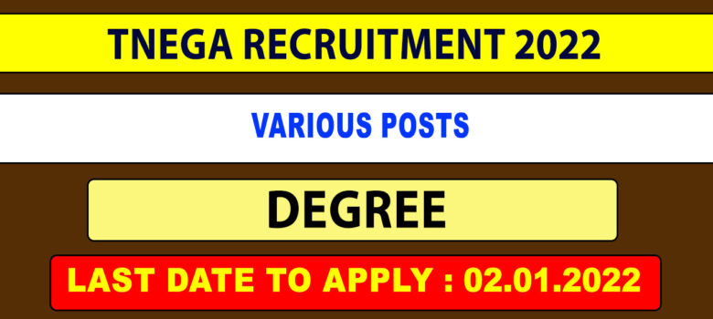TNeGA Recruitment 2022