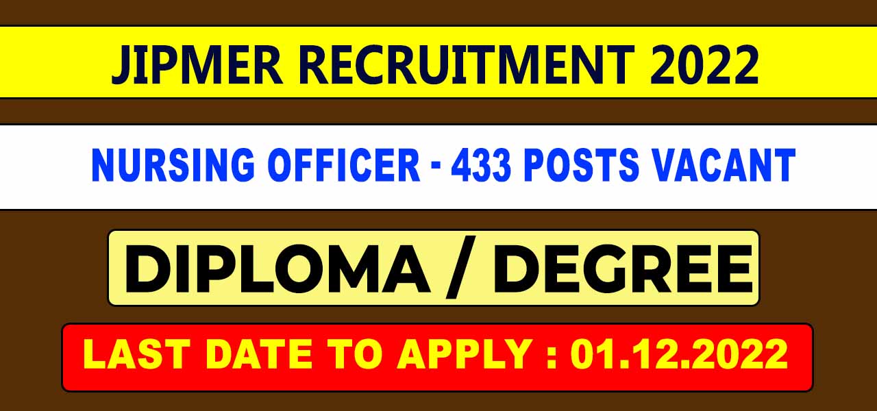 IPMER Nursing Officer Recruitment 2022