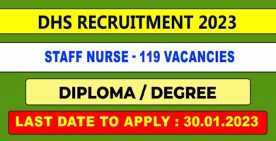 Coimbatore DHS Staff Nurse Recruitment 2023