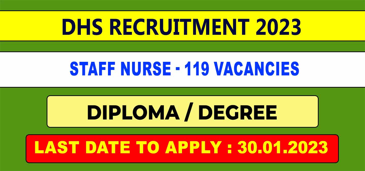 Coimbatore DHS Staff Nurse Recruitment 2023