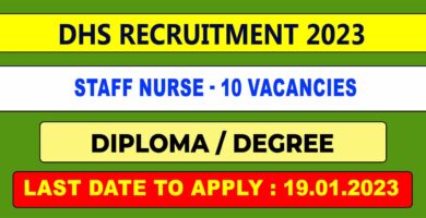 Tenkasi DHS Staff Nurse Recruitment 2023