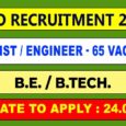 ISRO ICRB Scientist Engineer Recruitment 2023 vacancies 65