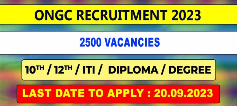 ONGC Apprentice Recruitment 2023 vacancies 2500