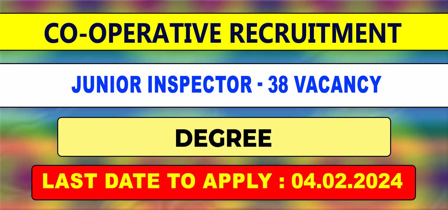 Puducherry Co-operative Department Recruitment 2024 - 38 vacancy - Apply Now