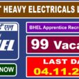 BHEL Apprentice Recruitment 2024 - 99 Vacancies