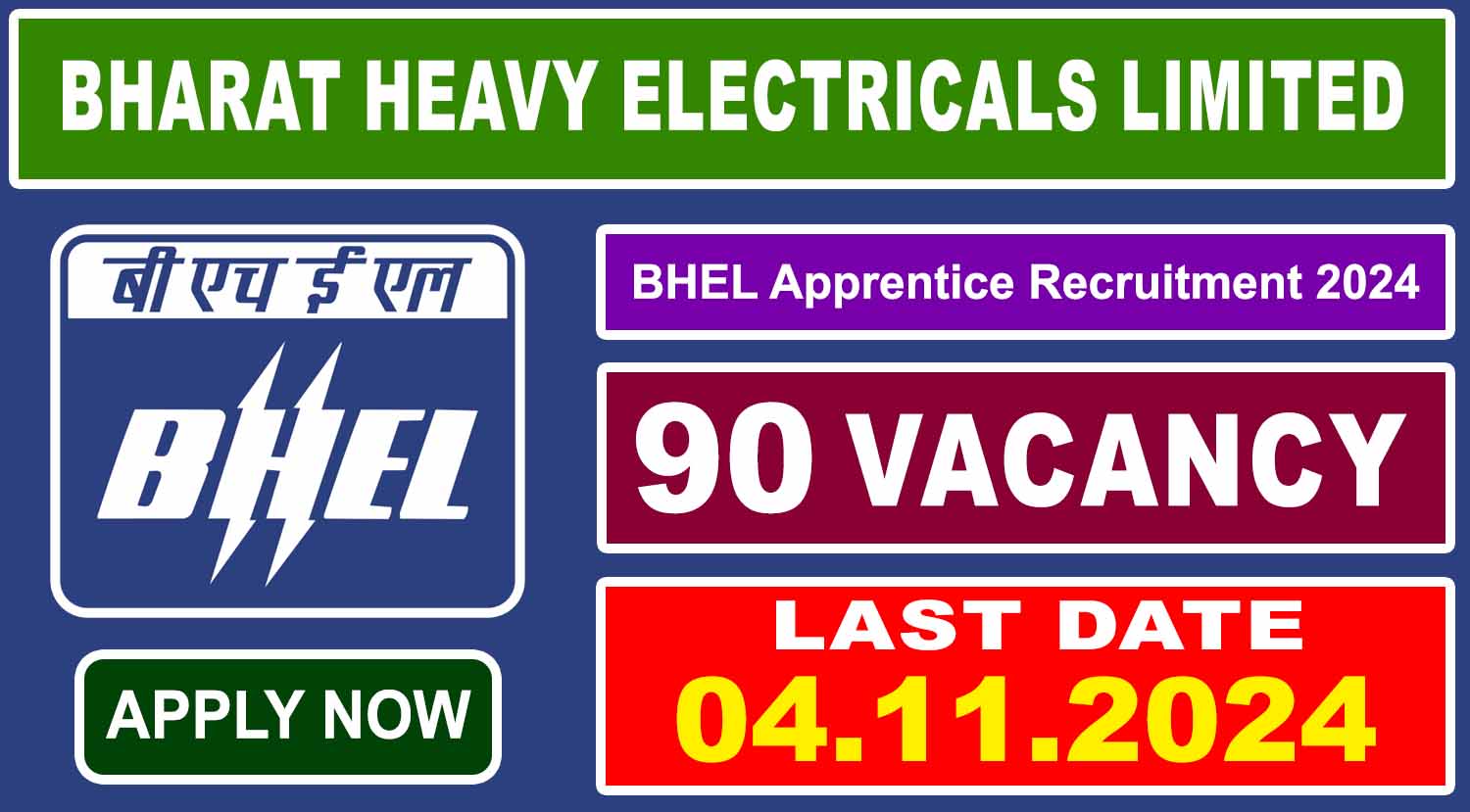 BHEL Diploma Apprentice Recruitment 2024