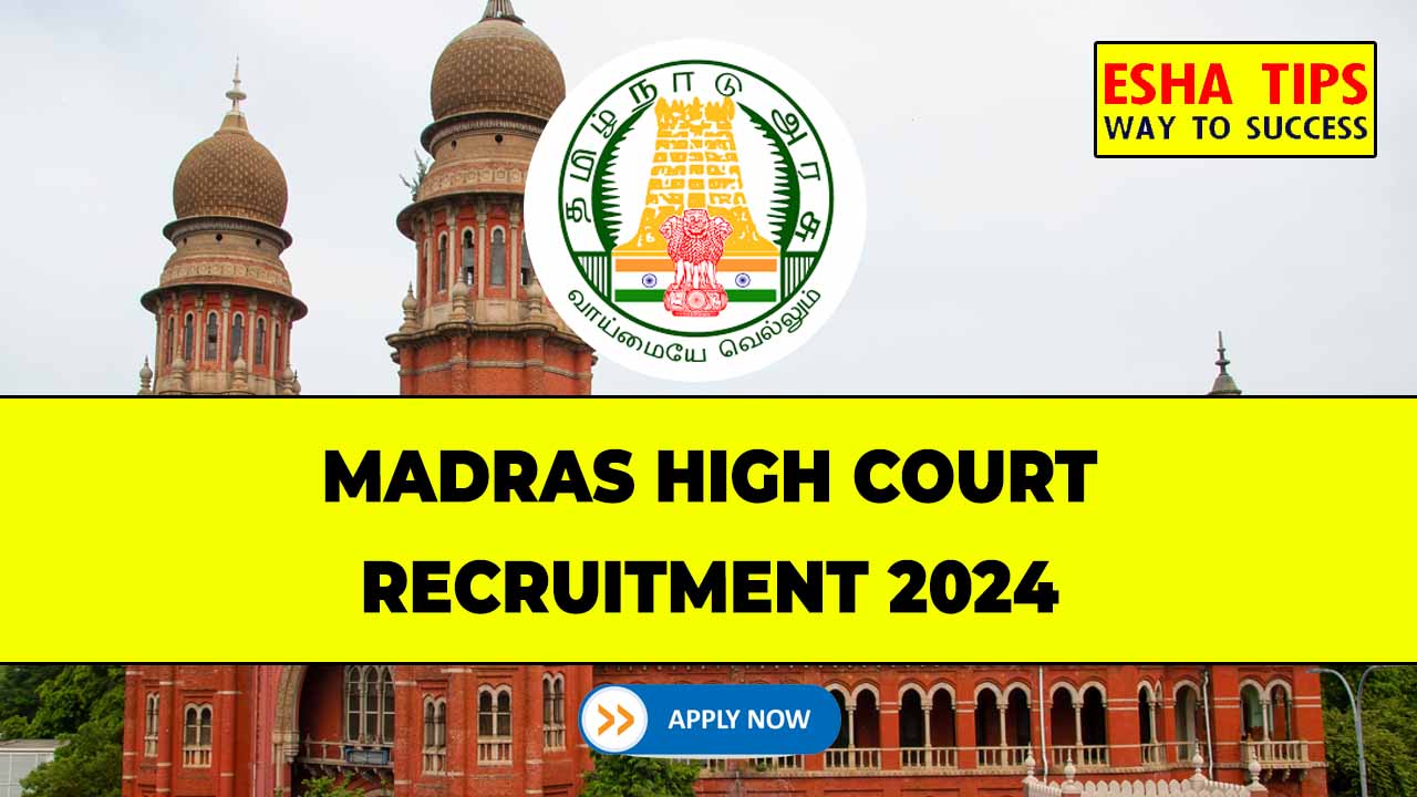 Madras High Court Law Assistant Recruitment 2024