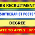 TN MRB Physiotherapist Recruitment 2024 vacancy 47