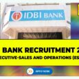 IDBI Bank ESO Recruitment 2024