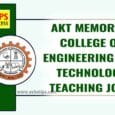 AKT Memorial College of Engineering and Technology Teaching Jobs