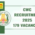 CWC Recruitment 2025 179 Vacancies