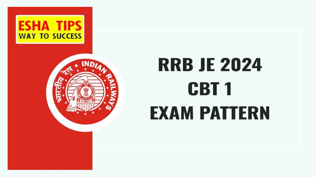 RRB JE 2024 CBT 1 Exam Pattern