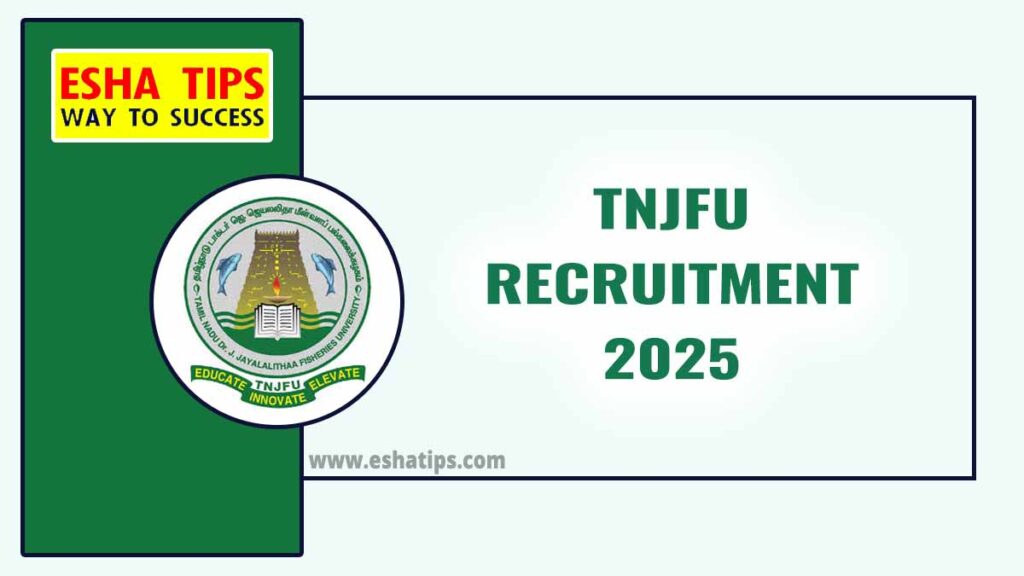 TNJFU Recruitment 2025