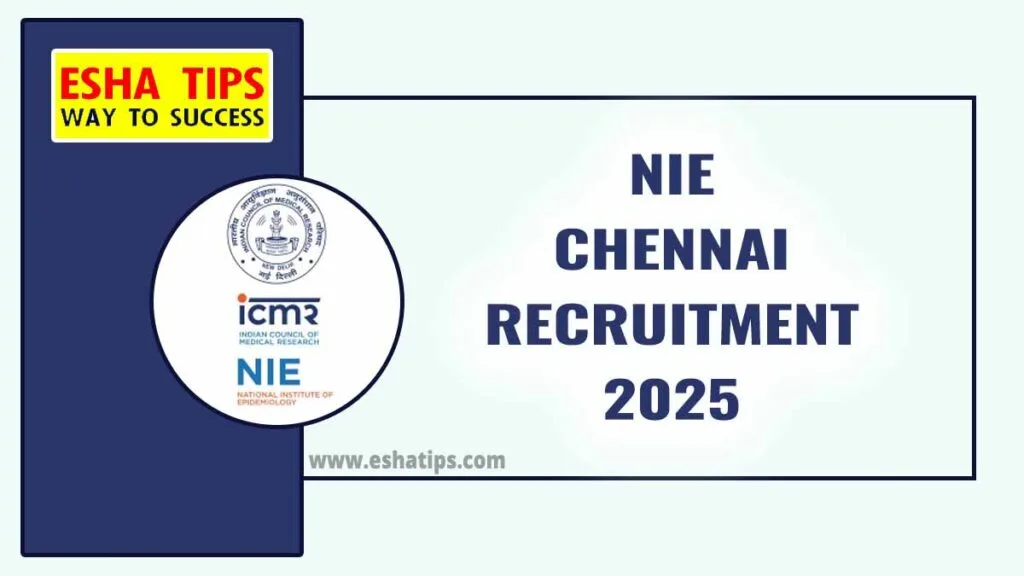NIE Chennai Recruitment 2025