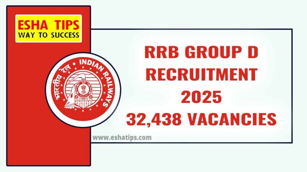RRB Group D Recruitment 2025 - 32,438 Vacancies