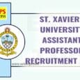 St Xaviers University Assistant Professor Recruitment 2025