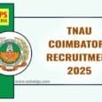 TNAU Coimbatore Recruitment 2025