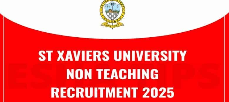 St Xaviers University Non Teaching Recruitment 2025