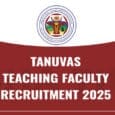 TANUVAS Teaching Faculty Recruitment 2025
