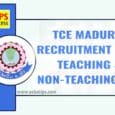 TCE Madurai Recruitment 2025 - Teaching & Non-Teaching Job