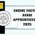 Engine Factory Avadi Apprenticeship 2025