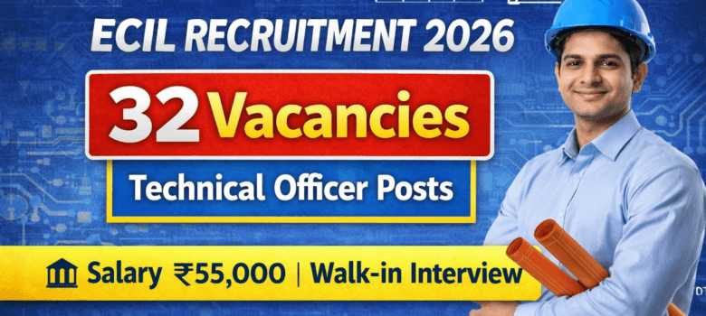 ECIL Recruitment 2026 32 Technical Officer Posts Walk-in Interview Details