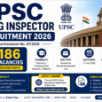 UPSC Drug Inspector Recruitment 2026 186 Vacancies Apply Online