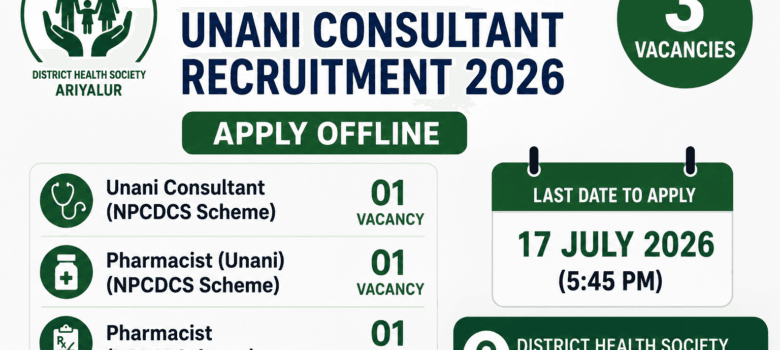 Ariyalur DHS Unani Consultant Recruitment 2026 Notification