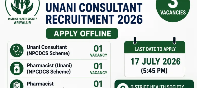 Ariyalur DHS Unani Consultant Recruitment 2026 Notification