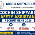 Cochin Shipyard Safety Assistant Recruitment 2026 notification for 13 vacancies