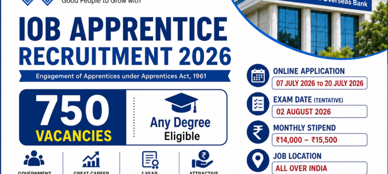 Indian Overseas Bank Apprentice Recruitment 2026