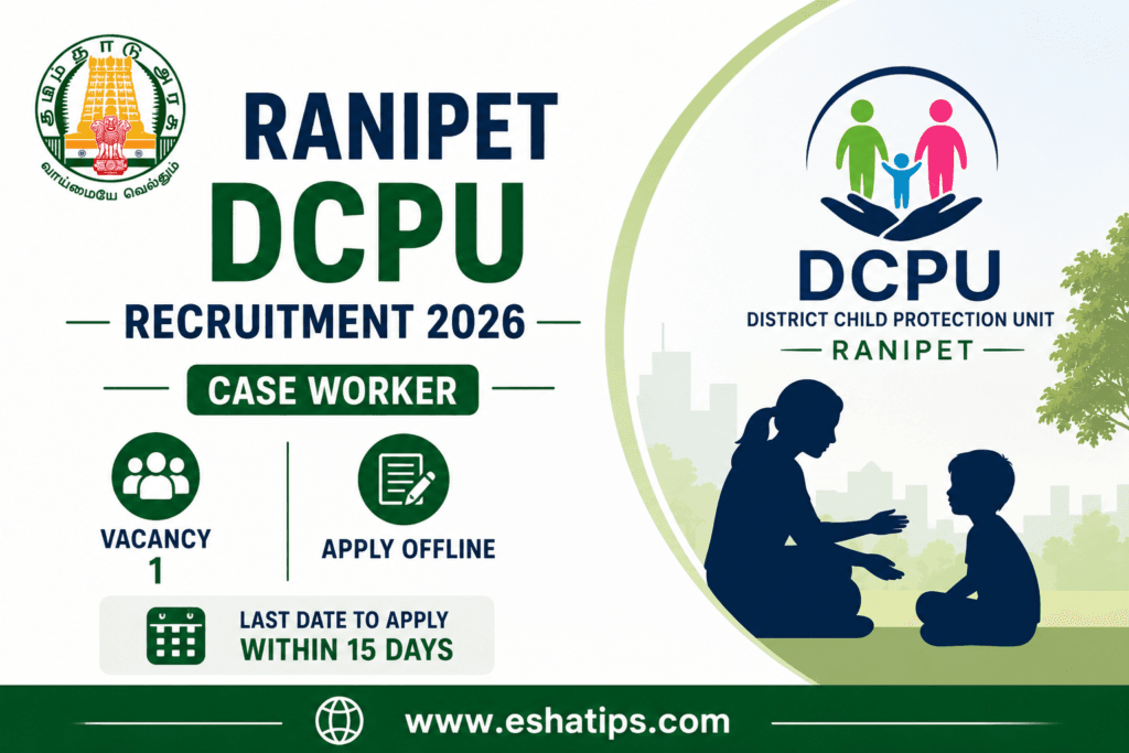 Ranipet DCPU Recruitment 2026