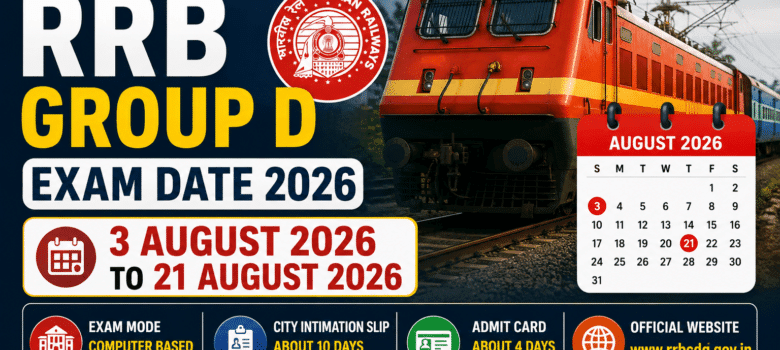 RRB Group D Exam Date 2026 CBT Schedule